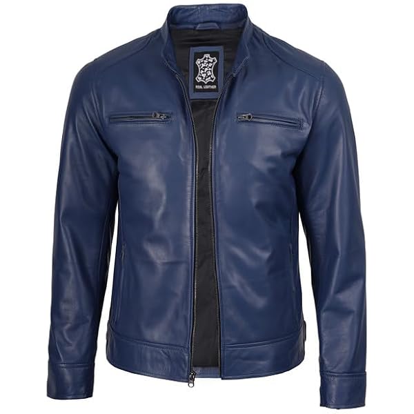 Mens Jackets Mens Classic Stand Collar Motorcycle Coat Slim Fit